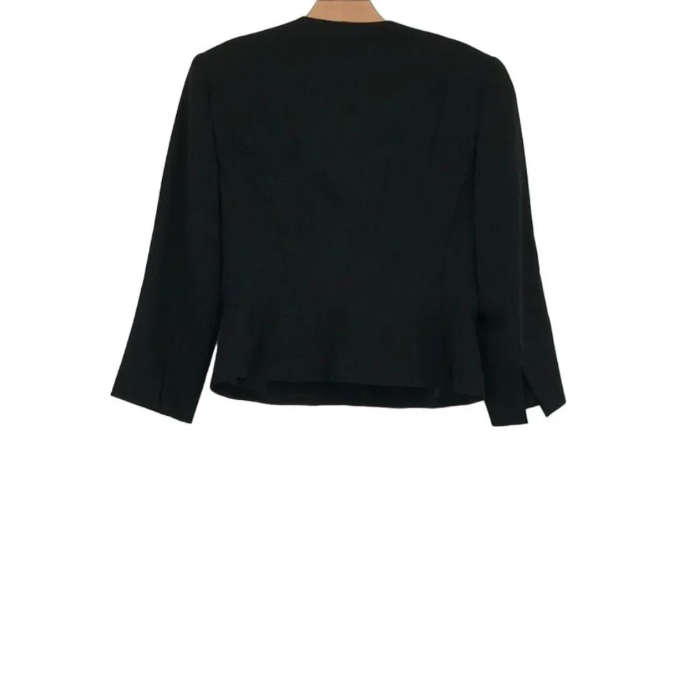 Carlisle women's jacket blazer black formal evening size 6 lined velvet buttons